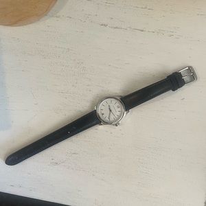 New Black Levenger Leather Watch